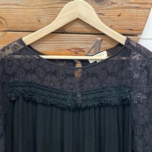 Black lace tunic